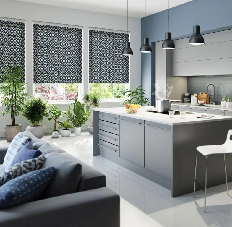 Kitchen with Blinds