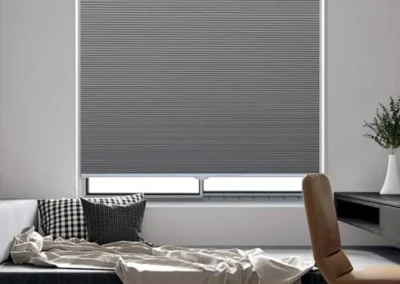 Living room honeycomb blinds